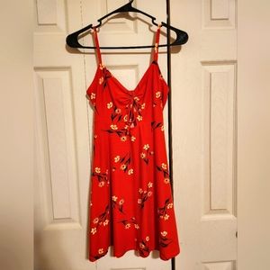 Red Floral Summer Dress